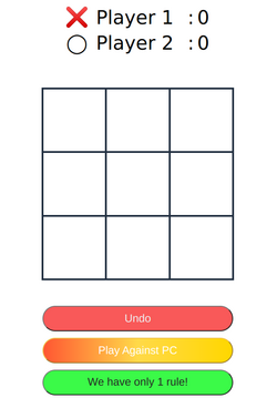 TicTacToe App Snapshot