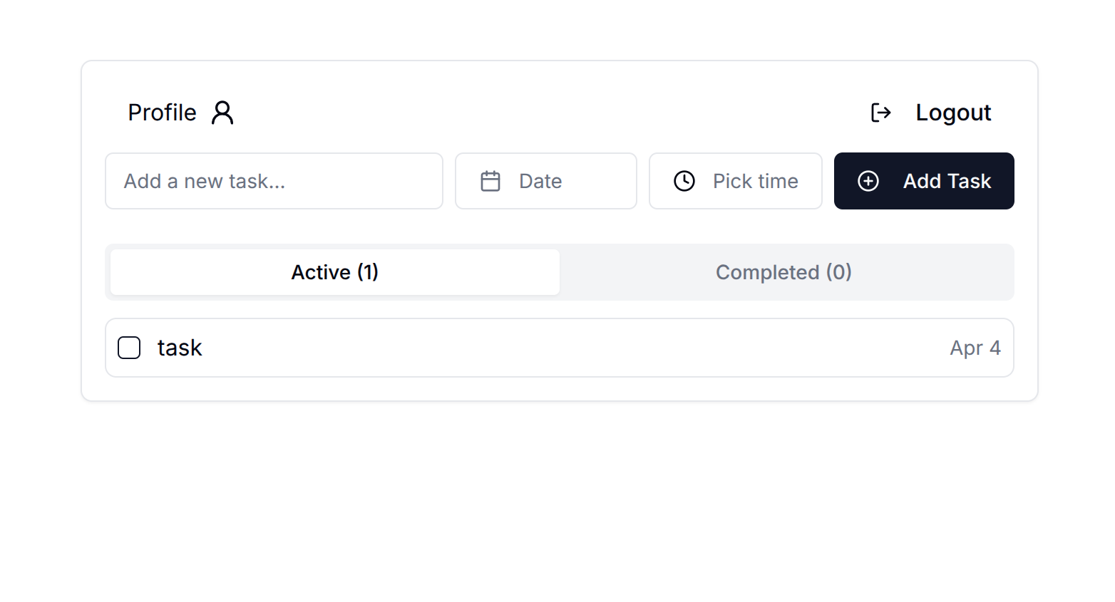 ToDo App Snapshot